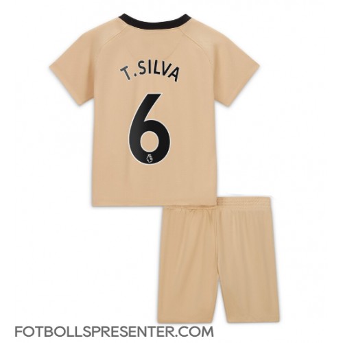 Chelsea Thiago Silva #6 Tredje tröja Barn 2022-23 Kortärmad (+ korta byxor)